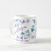 September-Geburtsblume Benutzerdefinierter Name Pr Kaffeetasse (Vorderseite Links)