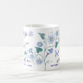 September-Geburtsblume Benutzerdefinierter Name Pr Kaffeetasse (Mittel)