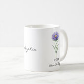 September-Geburtsblumen-Tasse – Aster Kaffeetasse (VorderseiteRechts)