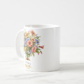 September-Geburtsblumen-Tasse | Astern Kaffeetasse (Vorderseite Links)