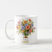 September-Geburtsblumen-Tasse | Astern Kaffeetasse (Links)