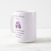 September Geburtsmonat Blume Aster Personalisiert Kaffeetasse (Vorderseite Links)