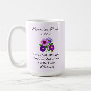 September Geburtsmonat Blume Aster Personalisiert Kaffeetasse