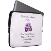 September Geburtsmonat Blume Aster Personalisiert Laptopschutzhülle (Vorne Rechts)