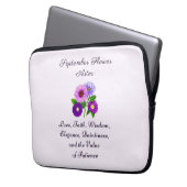 September Geburtsmonat Blume Aster Personalisiert Laptopschutzhülle (Vorderseite Links)