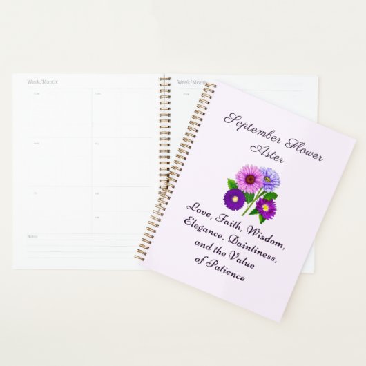 September Geburtsmonat Blume Aster Personalisiert Planer (Anzeige)