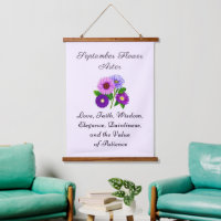 September Geburtsmonat Blume Aster Personalisiert