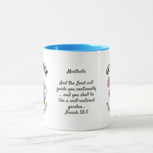 SEPTEMBER Geburtsmonat Blume Individuelle Name Chr Tasse (Zentrum)