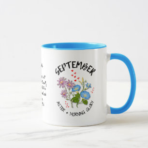 SEPTEMBER Geburtsmonat Blume Individuelle Name Chr Tasse