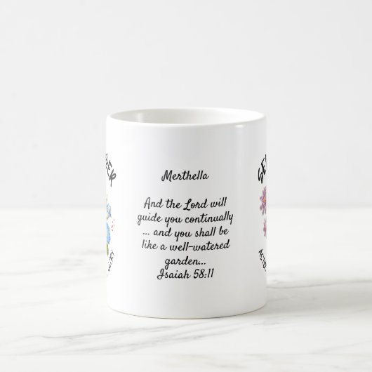SEPTEMBER Geburtsmonat Blume Personalisiert Kaffeetasse (Mittel)