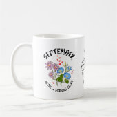 SEPTEMBER Geburtsmonat Blume Personalisiert Kaffeetasse (Links)