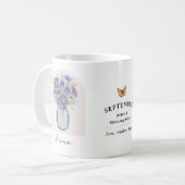 September-Geburtsmonats-Blumen-Tasse Kaffeetasse (Vorderseite Links)