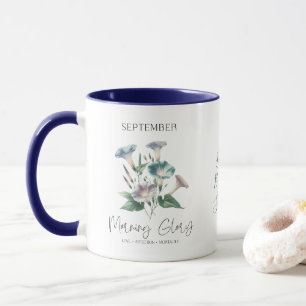 September-Geburtsmonatsblume Morgen Glory Geschenk Tasse