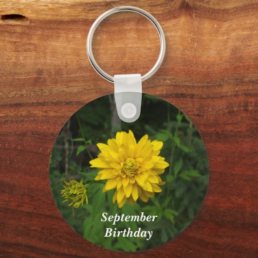 September Geburtstag Hübsch Marigold Schlüsselanhänger (Vorderseite)