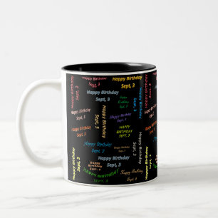September-Geburtstags-Tasse Zweifarbige Tasse