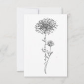 September Geburtstagskarte der Blume, Aster Mitteilungskarte (Vorderseite)