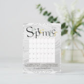 September Gray Modern Monthly Calendar 2025 Postkarte (Stehend Vorderseite)