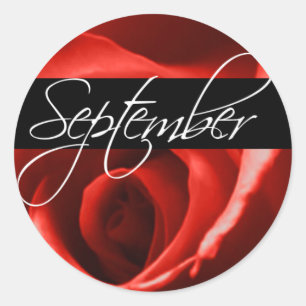 September - Hochzeit und Umschlag Aufkleber