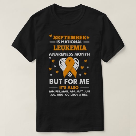 September is Leukemia Awareness Month T-Shirt (Design vorne)