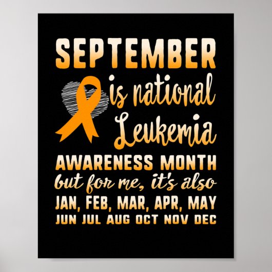 September Is National Leukemia Awareness Month War Poster (Vorne)