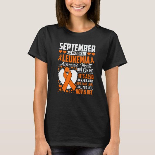 September Is National Leukemia Awareness Month War T-Shirt (Vorderseite)
