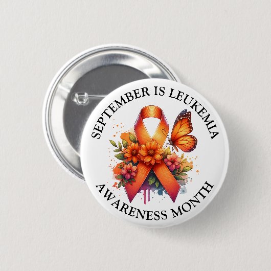 September ist Leukemia Awareness Montag Button (Vorne & Hinten)