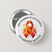 September ist Leukemia Awareness Montag Button (Vorne & Hinten)