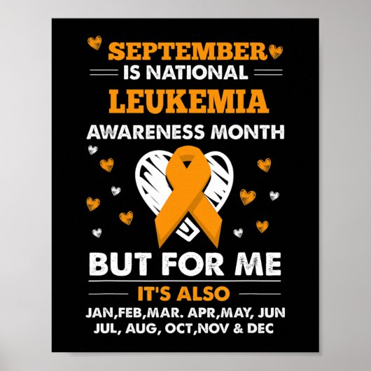 September ist Leukemia Awareness Montag Poster (Vorne)