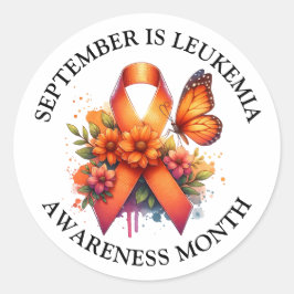 September ist Leukemia Awareness Montag Runder Aufkleber
