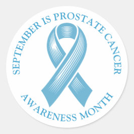 September ist Prostatakrebs-Aufklärungsmonat Runder Aufkleber
