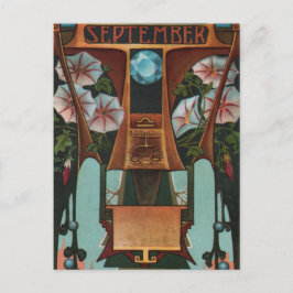 September - Libra Postkarte