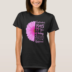 September Mädchen 1945 77 Jahre alt 77. Geburtstag T-Shirt