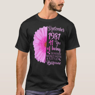 September Mädchen 1981 41 Jahre alt 41. Geburtstag T-Shirt
