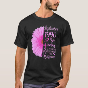 September Mädchen 1990 32 Jahre alt 32. Geburtstag T-Shirt
