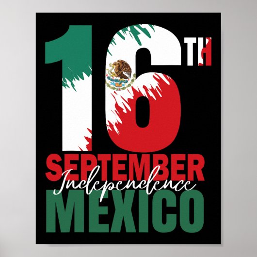 September Mexikanisches Unabhängigkeitstag Shirt M Poster (Vorne)