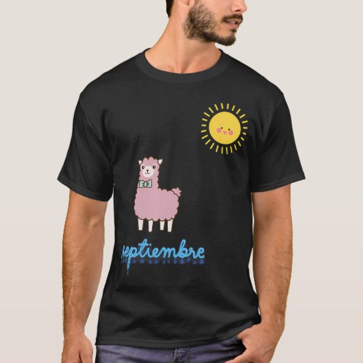 September mit Lama T-Shirt (Vorderseite)