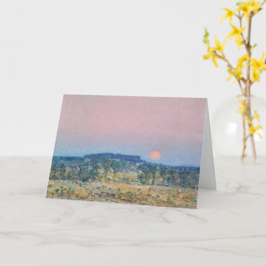 September Moonrise | Childe Hassam Karte (Gelbe Blume)