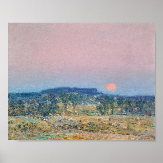 September Moonrise | Childe Hassam Poster (Vorne)