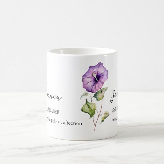 SEPTEMBER MORNING GLORY GEBURT BLUME MONTH NAME KAFFEETASSE (Mittel)