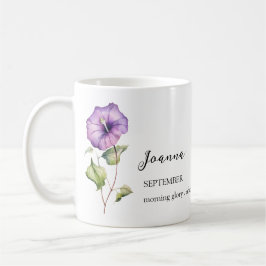 SEPTEMBER MORNING GLORY GEBURT BLUME MONTH NAME KAFFEETASSE