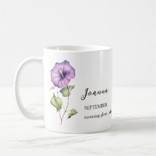 SEPTEMBER MORNING GLORY GEBURT BLUME MONTH NAME KAFFEETASSE