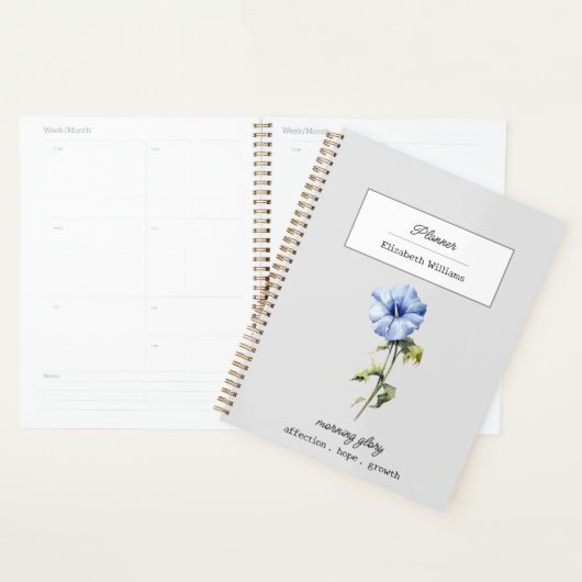 SEPTEMBER MORNING GLORY GEBURT BLUME PERSONALISIER PLANER (Anzeige)