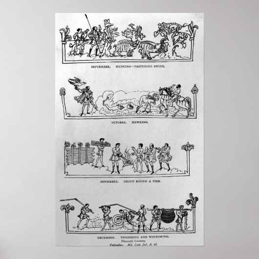 September, Oktober, November und Dezember Poster (Vorne)