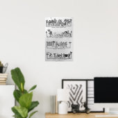 September, Oktober, November und Dezember Poster (Heimbüro)