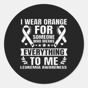 September Orange Leukemia Awareness Runder Aufkleber