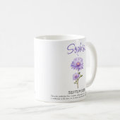 September Personalisierte Geburtstagsfeier Blume K Kaffeetasse (VorderseiteRechts)