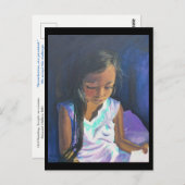 September Postkarte 2: Girl Reading BRENNAN CENTER (Vorne/Hinten)