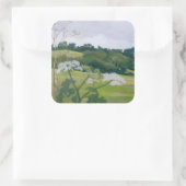 September Quadratischer Aufkleber (Tasche)