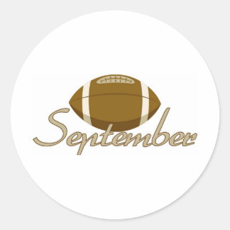September Runder Aufkleber