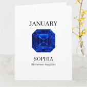September Saphir Personalisierter Geburtstag Karte (Gelbe Blume)